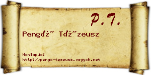 Pengő Tézeusz névjegykártya